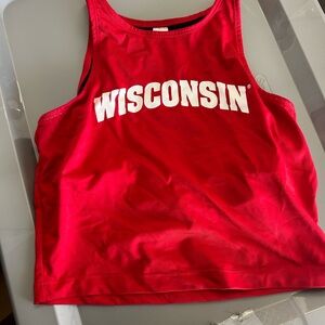 Wisconsin Red Athletic Tank Top